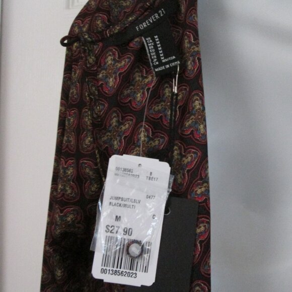 FOREVER 21 Long Sleeve Burgundy Romper (M) - Picture 6 of 7